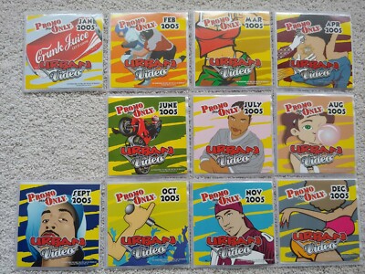Promo Only ORIGINAL 2005 URBAN VIDEO DVD's, 11 Discs, Explicit & Radio Versions