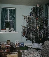 R151 Christmas Tree Tinsel Boy Toys Gifts Presents Realist 3D Stereo Slide Photo