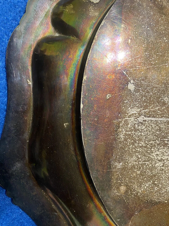 Bandeja antigua alemana 800 plata Art Nouveau Lázaro Posen Foto 4 de 4