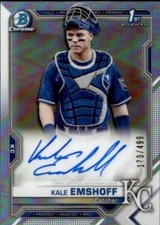 2021 Bowman Chrome Prospect Autographs Refractors Kale Emshoff 173/499