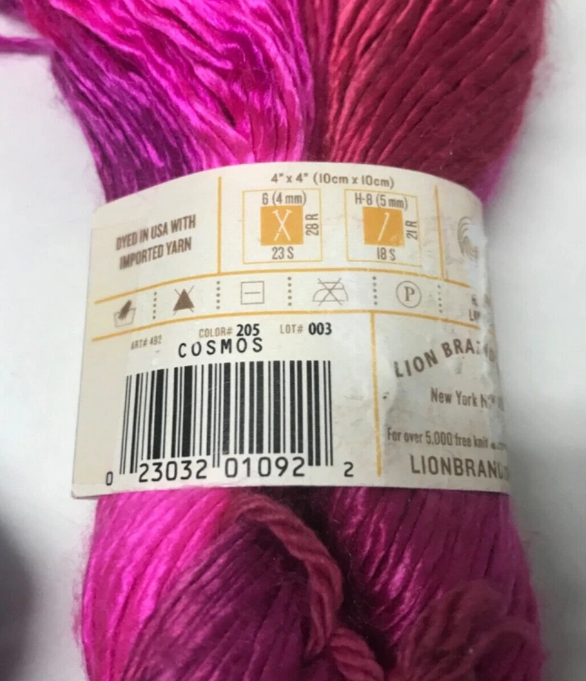 Colección Lion Brand LB 100% SEDA. COSMOS y ACUARIO. DESCONTINUADO. LOTE #4 Foto 4 de 4