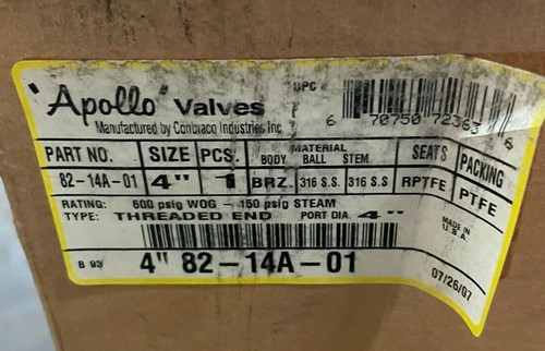 Apollo 4" 82-14A-01 Bronze 3 Stück Vollanschluss Kugelhahn - Bild 3 von 8