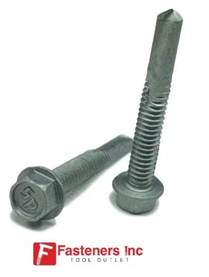 INTERCORP #12 Hex Washer Head TEK 5 Self Drilling Screws Strong Shield Coated TEKS Screws