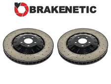 FRONT SET BRAKENETIC Premium Drilled Slotted Brake Disc Rotors BNP33174.DS