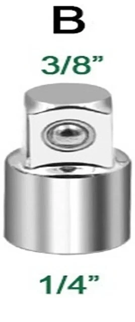 Lot Adaptateur Douille Carré Clé À Cliquet 25 26 27mm Outil Auto Garage - Photo 2/4