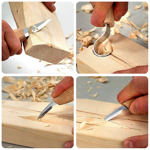 13x Wood Carving Kit Hook Knife Spoon Carving Whittling Woodworking Hand Tools - Picture 5 of 25