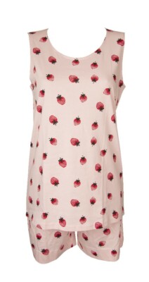 SG Damen Pyjama breite Schulter kurze Hose Rundhals SPINNE Artikel D8