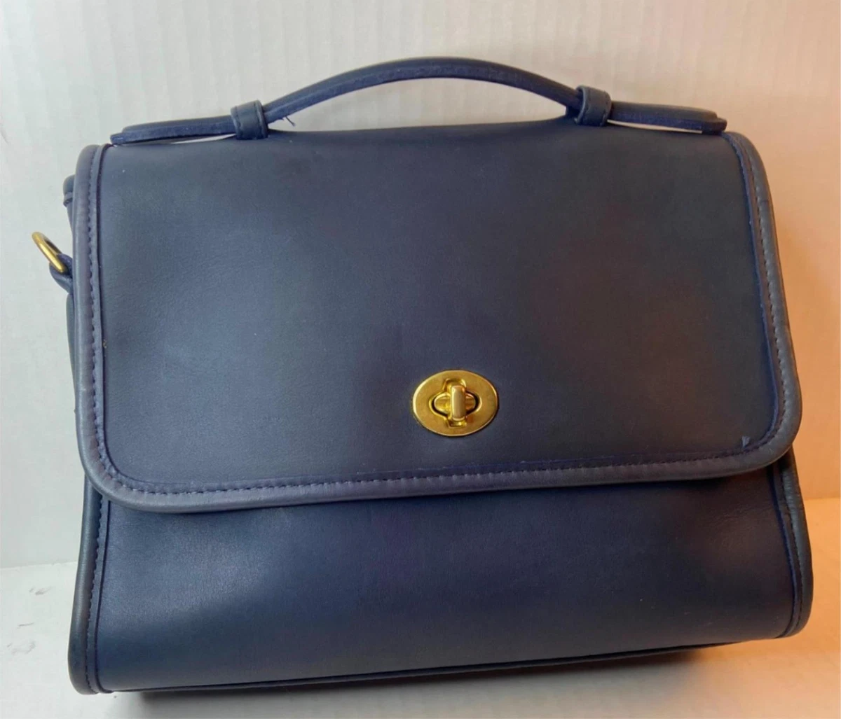 Navy blue coach satchel Clearance