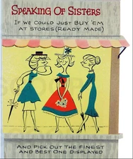 Greeting Card Vintage-style Reproduction Sister MCM MOD Birthday - BRAND NEW