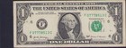 2017 US $1 Dollar Bill Banknote Fancy Serial Number F 07778513 C Lucky 7 — photo 1