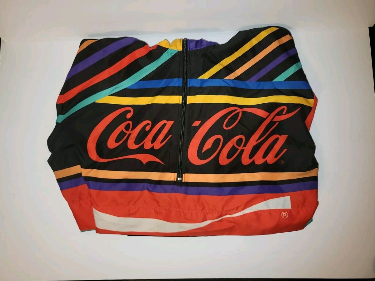 Champion Coca Cola Jacket Mens S Multicolor 1/4 Zip Hooded Champion Coca Cola Jacket Mens S Multicolor 1/4 Zip Hooded