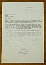 Lou Little Football HOF Coach Signed Letter To Greasy Neale 1966