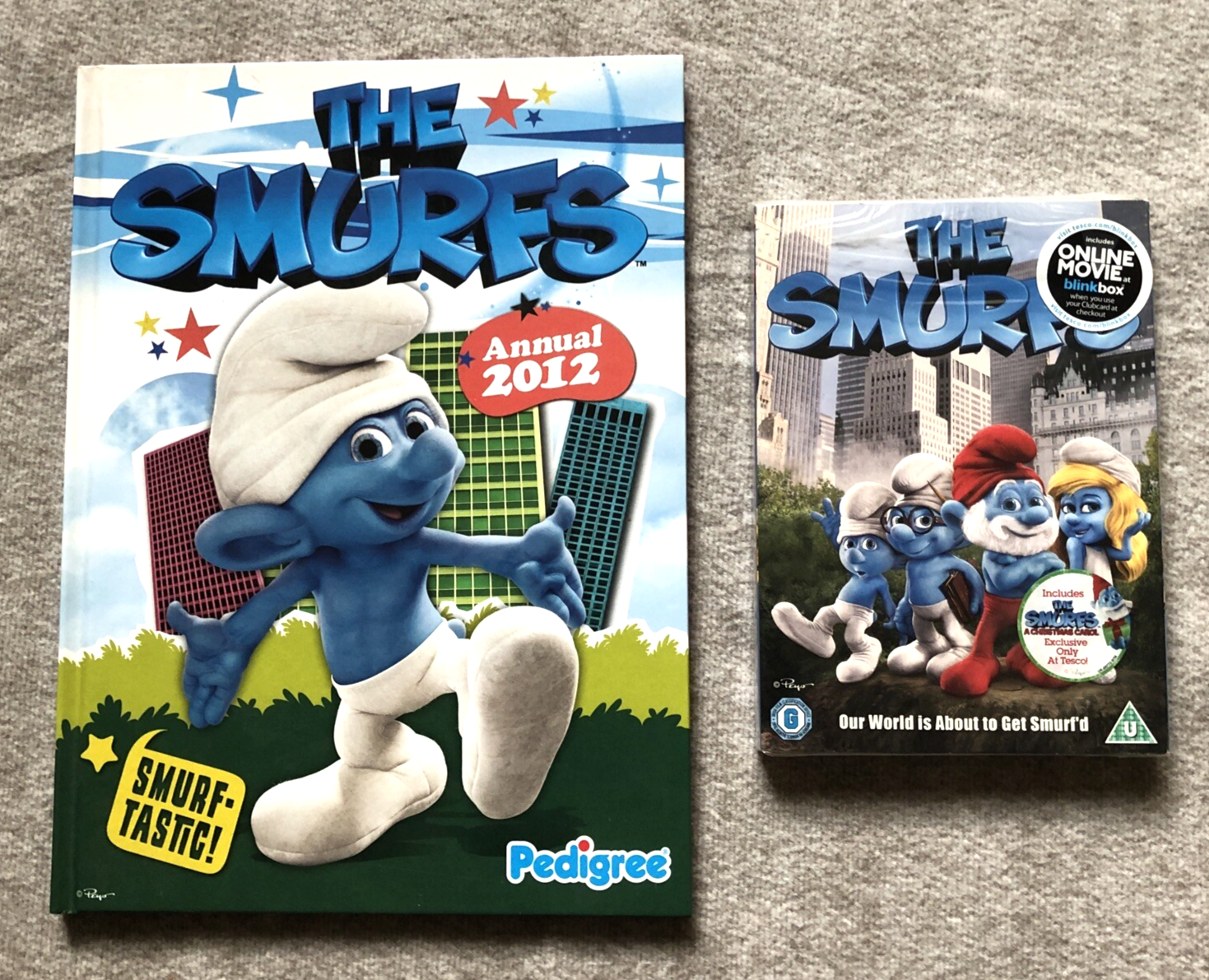 The Smurfs DVD Region 2 Sealed, To Include The Smurfs Annual 2012 Bundle