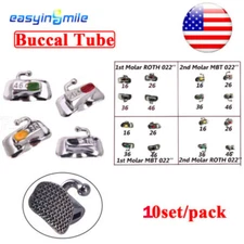 Dental Orthodontic Buccal Tube 1st/2nd Molar Tube Roth/MBT 022 Bondable Non-Conv