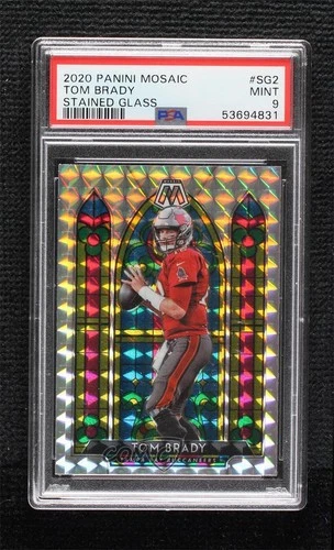 2020 Panini Mosaic Stained Glass Tom Brady #SG2 PSA 9 MINT yj0