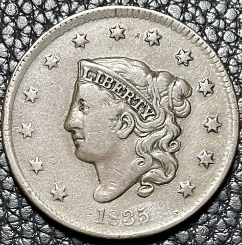 Photo of a 1835-P Large Cent from an eBay listing that sold on Jul 17, 2026