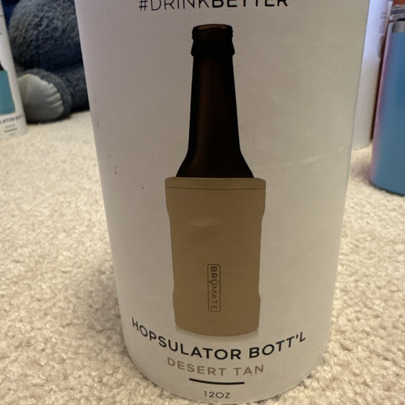 BrüMate Hopsulator Bott'l Insulated Bottle Cooler for 12oz/ Desert Tan - NEW