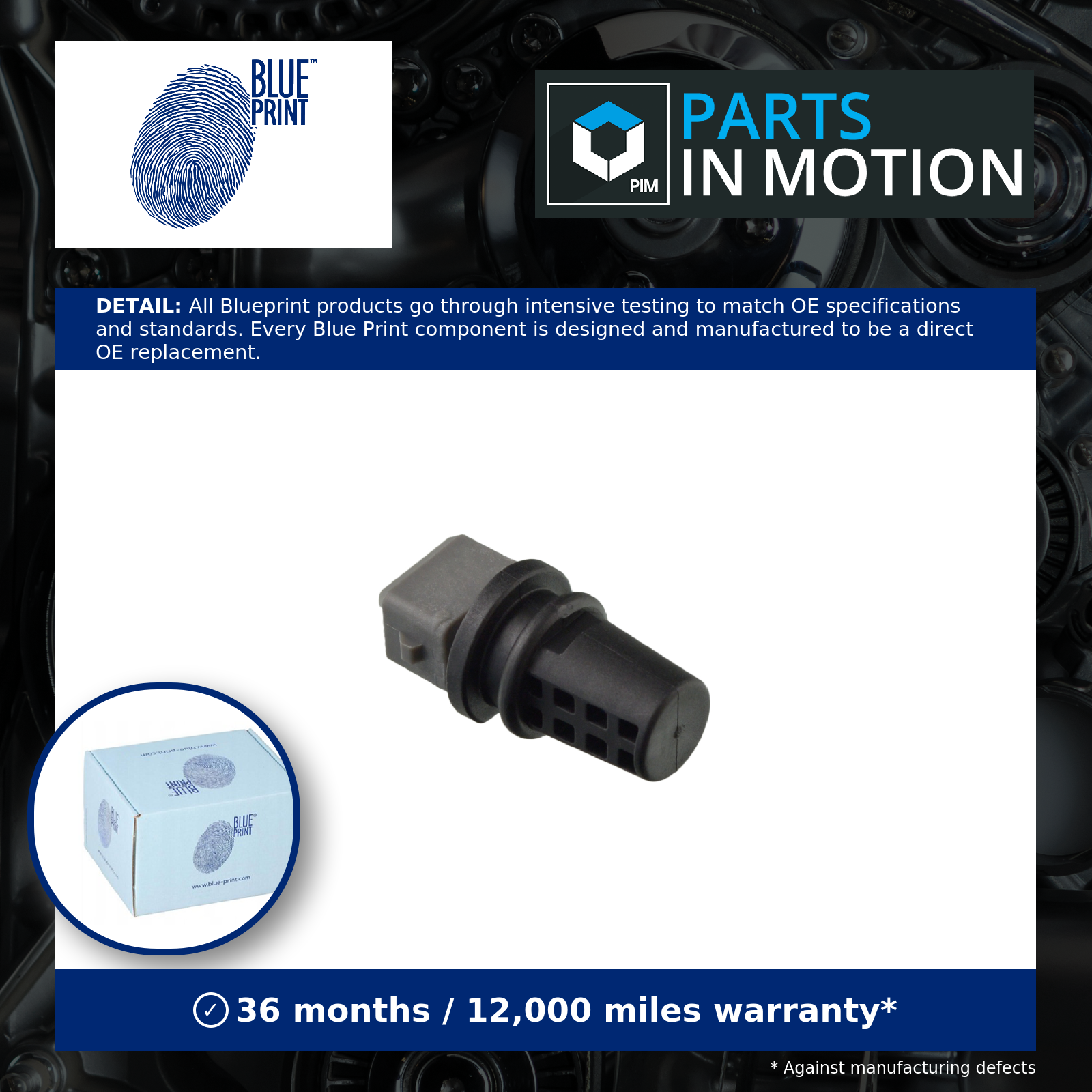 Air Temperature Sensor Blue Print ADG072105 Febi Bilston for intake tubePck of 1 - Image 3