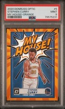 2020 Stephen Curry PSA 9 Panini Donruss Optic My House! Orange Prizm /39