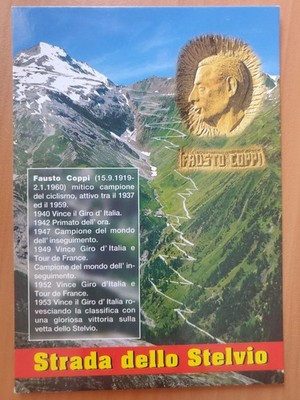 Ansichtskarte Stilfserjochstrasse Italien Fausto Coppi Strada dello