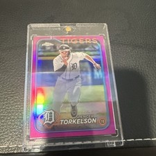 Topps 2024 Chrome Spencer Torkelson Pink Parallel #73 Detroit Tigers Card