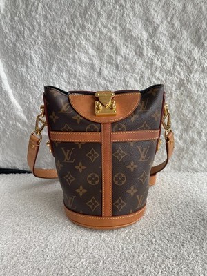 Louis Vuitton Duffle Bucket Bag Monogram Canvas Top Handle Crossbody Bag