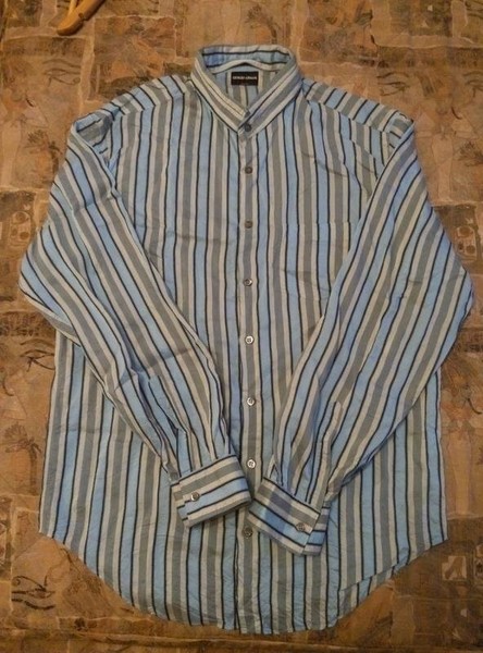 Men Giorgio Armani Shirt Multicolor Viscose 42 /