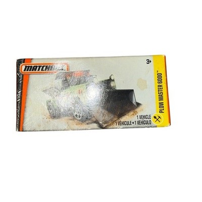 Matchbox Power Grabs Plow Mast 6000 Die-Cast Construction Vehicle Boxed open box