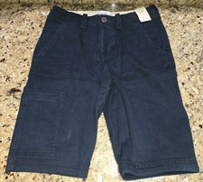 Abercrombie Fitch Longboard Shorts Youth Kids Boys Navy Blue 13 / 14 NEW