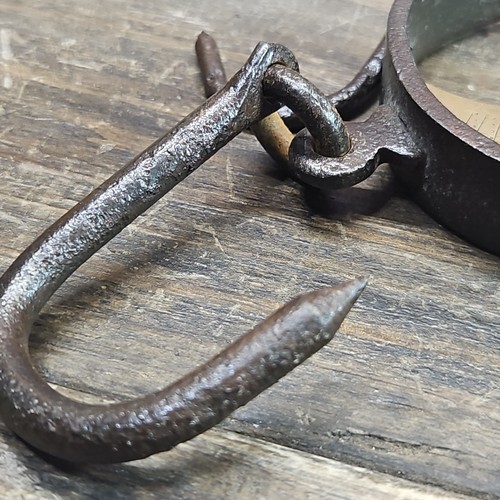 Bilancia vintage ferro ottone libbre misura registrata nascondi scala - Foto 11 di 14