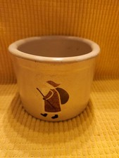 Vintage Stoneware Crock produced by robinson ransbottom pottery low pot 1 pint