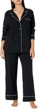 Women's Cotton Modal Long-Sleeve Shirt and Full-Length Bottom Pajama Set