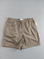 Old Navy Men Short L Beige Elastic Waist Drawstring Outdoor Summer Comfort