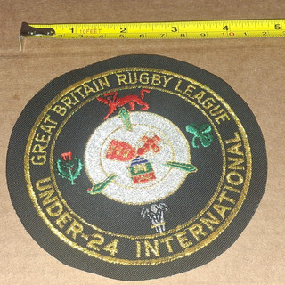 GREAT BRITAIN(UNDER 24)RUGBY LEAGUE INTERNATIONAL EMBROIDERED BLAZER CLOTH BADGE