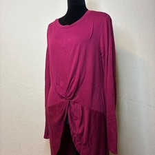 Wrangler Magenta Burgundy Top Cowgirl Women Duster Knit Western Knot Size Large Wrangler Magenta Burgundy Top Cowgirl Women Duster Knit Western Knot Size Large