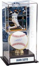 Juan Soto New York Yankees Signed Baseball & Sublimated Display Case w/Image