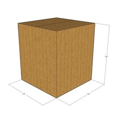 100 14x14x16 Kraft Brown Corrugated Shipping Boxes 32 ECT Single-Wall New