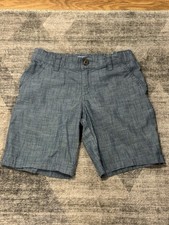 Brand New Cat Jack Girls Size 8 Blue Chambray Chino Shorts Adjustable Waist