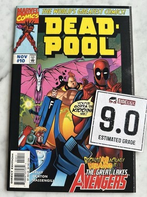 Deadpool #10 w/ GLA VF/NM 9.0 - Buy 5 For FREE Shipping! (Marvel, 1997) NP