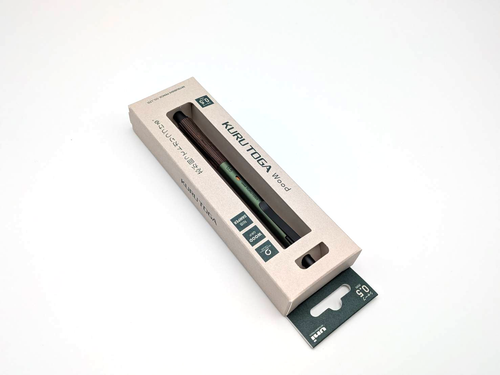 Uni Kuru Toga Wood Mechanical Pencil 0.5mm Forest Green M5KW1P88 Japan - Picture 3 of 7