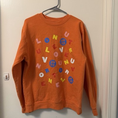 Harry Styles Official Love On Tour 2022 Crewneck Sweatshirt Orange Unisex Large
