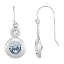 New Silpada 'Cool Swifts' Sterling Silver Blue Crystal Drop Earrings