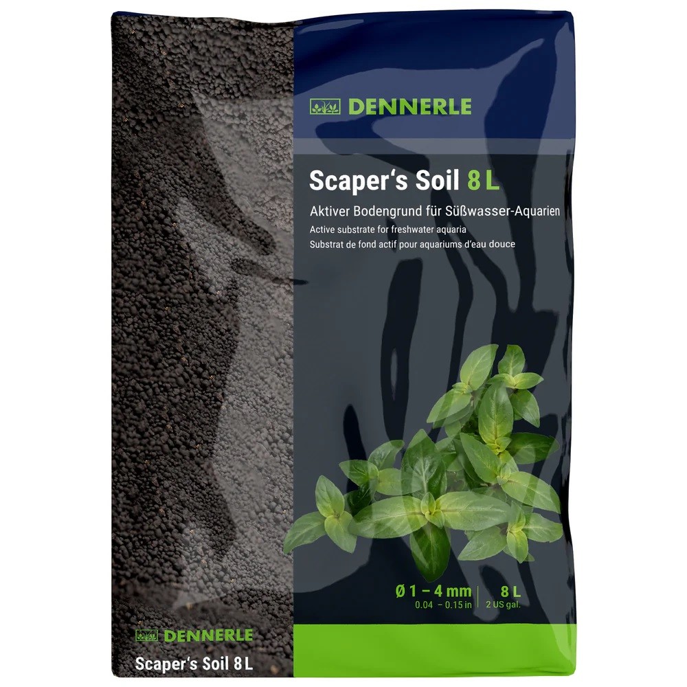 DENNERLE Scaper's Soil Bodengrund Aquarium Nährsubstrat für Pflanzen Scaping 8 L