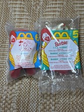 McDonald's Vintage Happy Meal Toys,Bundle of 2 Toys,1995 1996,U.S.A Barbie,NWT  