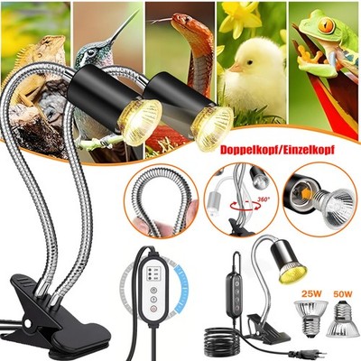 Schildkröten Wärmelampe Reptilien Terrarium Lampe UVA UVB 25W+50W Heizlicht DHL