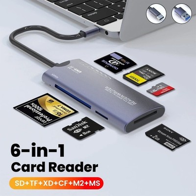USB Kartenleser Speicherkartenleser Kartenlesegerät MicroSD/SD/TF/XD/CF/M2/MS
