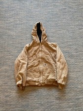 Vintage Carhartt Active Hooded Jacket Lined Youth Large Age 10-12 Mustard 6791