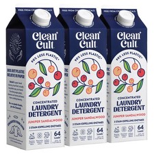 3-PACK Cleancult Liquid Laundry Detergent, Juniper Sandalwood, 192 Loads, 96 oz 0.15 per gallon