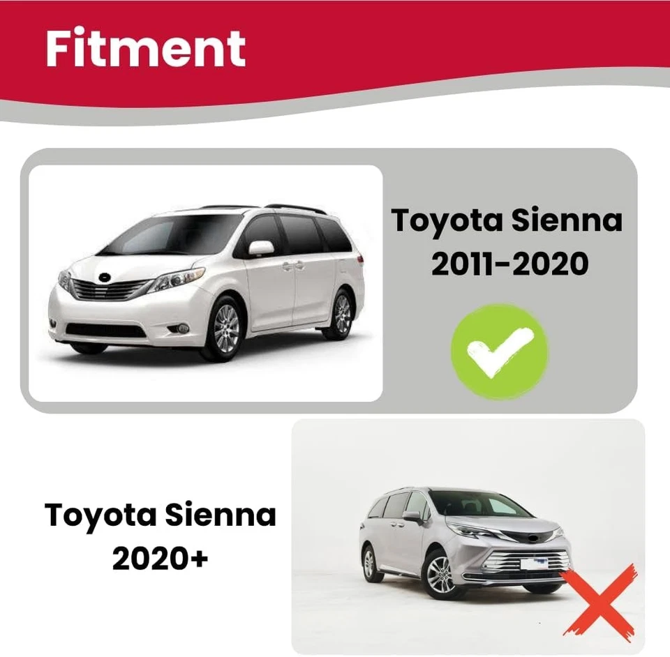 estriberas para Toyota Sienna 2011-2019 peldaños laterales barras Nerf pedales protectores Foto 2 de 4