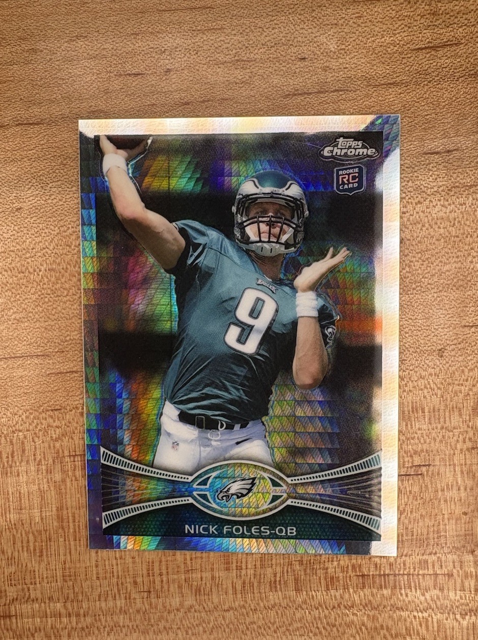 2012 Topps Chrome Nick Foles Prism Refractor Rookie RC #136/216 #153